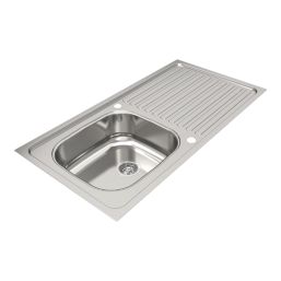 Utility 1 Bowl  Polished Stainless Steel Sink 1000mm x 500mm