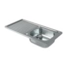 Utility 1 Bowl  Polished Stainless Steel Sink 1000mm x 500mm