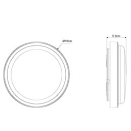 LAP Davenport Outdoor Round LED Bulkhead Black 12W 600lm