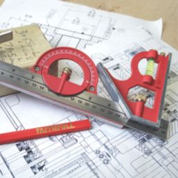 Faithfull Combination Square with Protractor 12" (300mm)