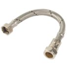 Midbrass Flexible Hoses with Isolation Valve 3/4" x 3/4" x 300mm 2 Pack