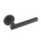 Eclipse Precision T-Bar Fire Rated Lever on Rose Door Handle Pair Matt Black