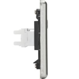 Knightsbridge  1-Gang RJ45 Ethernet Socket Brushed Chrome