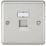 Knightsbridge  1-Gang RJ45 Ethernet Socket Brushed Chrome