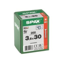 Spax  TX Countersunk Self Drilling Wood Screws 3.5mm x 30mm 200 Pack