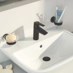 Grohe Start Matt Black 165mm Standard Lever Mono Basin Mixer Tap  With Pop-Up Waste