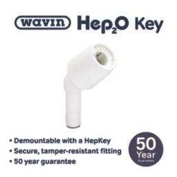 Hep2O  Plastic Push-Fit Equal 135° Stem Elbow 10mm
