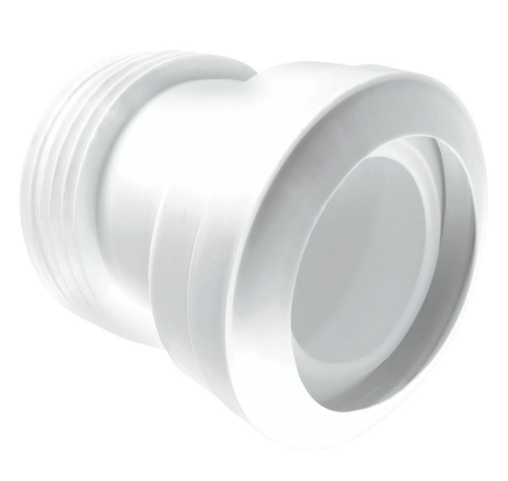 McAlpine MACFIT Rigid 14° Angled Toilet Pan Connector White 150mm ...