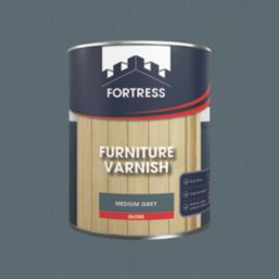 Fortress 750ml Mid Grey Gloss Water-Based Interior Furniture Varnish