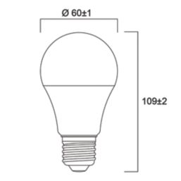 Sylvania ToLEDo E27 GLS LED Light Bulb Frosted 1055lm 9.5W 4 Pack