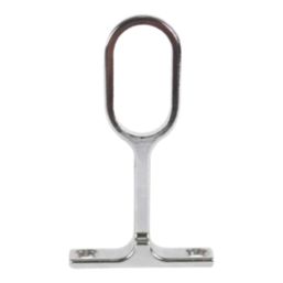 Essentials Oval Rail Centre Brackets Polished Stainless Steel 30mm 2 Pack