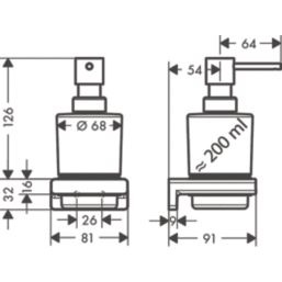Hansgrohe AddStoris Liquid Soap Dispenser Brushed Bronze 200ml