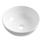 Swirl Chagan White Basin No Tap Holes 328mm