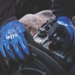 Site  Grip Gloves Blue / Black Medium