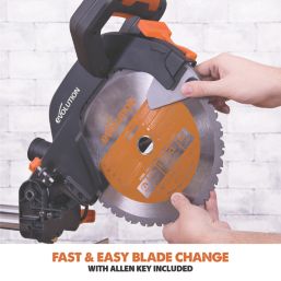 Evolution R255SMS 255mm  Electric Single-Bevel Sliding Multi-Material Mitre Saw 220-240V