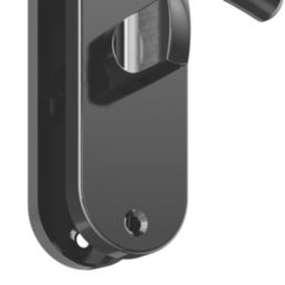 Cooke & Lewis Bourne Fire Rated WC Lever on Backplate Handle Pair Polished / Black Nickel