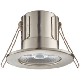 LAP Cosmoseco Fixed  Fire Rated LED Downlight Satin Nickel 5.8W 450lm