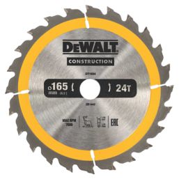 DEWALT  Wood Construction Circular Saw Blade  165mm x 20mm 24T