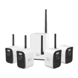Swann SWNVK-MRMINISD4-EU 32GB SD Card 8-Channel 4K CCTV Long Range Wireless Security System & 4 x 4K Indoor & Outdoor Cameras