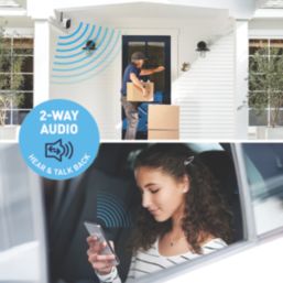 Swann SWNVK-MRMINISD4-EU 32GB SD Card 8-Channel 4K CCTV Long Range Wireless Security System & 4 x 4K Indoor & Outdoor Cameras