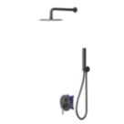 Swirl Melba Rear-Fed Concealed Black  Multi-Head Shower