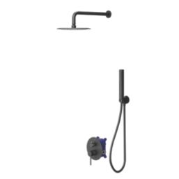 Swirl Melba Rear-Fed Concealed Black  Multi-Head Shower