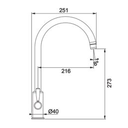 Franke Ascona Kitchen Tap Matt Black