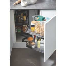 Essentials Anthracite RH Corner Pull-Out Storage 1000mm