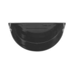 FloPlast  Half Round Internal Stop End Black 112mm