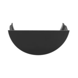 FloPlast  Half Round Internal Stop End Black 112mm