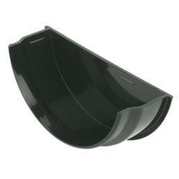FloPlast  Half Round Internal Stop End Black 112mm