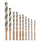 DeWalt Black & Gold Hex Shank Multi-Material Drill Bit Set 10 Pieces