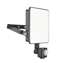 TCP  Indoor & Outdoor LED Floodlight With PIR Sensor Black 50W 8000lm