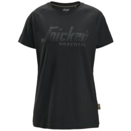 Snickers 2597 Short Sleeve Womens T-Shirt Black Size 8-10