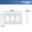 Hager Sollysta WMGP4 4-Module Grid Faceplate White