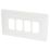 Hager Sollysta WMGP4 4-Module Grid Faceplate White
