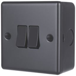 British General  20A 16AX 2-Gang 2-Way Metal Clad Light Switch