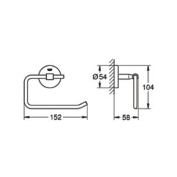 Grohe BauCosmopolitan Toilet Roll Holder StarLight Chrome