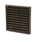 Manrose Fixed Louvre Vent Brown 100mm x 100mm