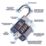 Squire Warrior Weatherproof  Combination  Padlock Blue/Chrome 55mm