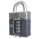 Squire Warrior Weatherproof  Combination  Padlock Blue/Chrome 55mm