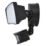 Lutec Chimera Outdoor LED Twin Head Floodlight With PIR & Photocell Sensor Black 21.2W 2350lm