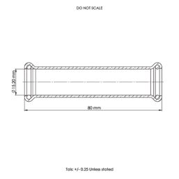 Flomasta  Copper Press-Fit Equal M-Profile Slip Couplers 15mm 2 Pack