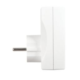 Masterplug Travel Power 13A Unfused Adaptor + 2.1A 10.5W 2-Outlet Type A & C USB Charger White