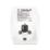 Masterplug Travel Power 13A Unfused Adaptor + 2.1A 10.5W 2-Outlet Type A & C USB Charger White