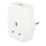 Masterplug Travel Power 13A Unfused Adaptor + 2.1A 10.5W 2-Outlet Type A & C USB Charger White