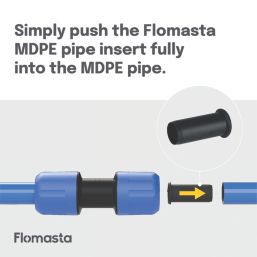 Flomasta MDPE Pipe Inserts 25mm 10 Pack