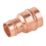 Midbrass  Brass Solder Ring Reducing Coupler 3/4" x 1/2"