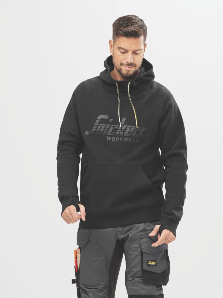 Snickers 2894 Logo Hoodie Black X Large 46