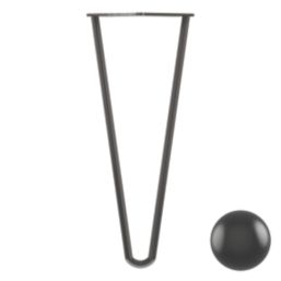 Rothley 2-Pin Hairpin Furniture Leg Gun Metal 350mm